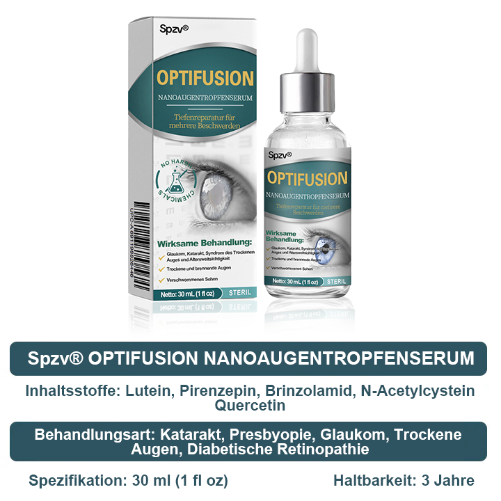 Spzv® OPTIFUSION NANO AUGENTROPFENSER 💧 Nanotechnologie stellt klares Sehen wieder her, ohne Brille, ohne Operation