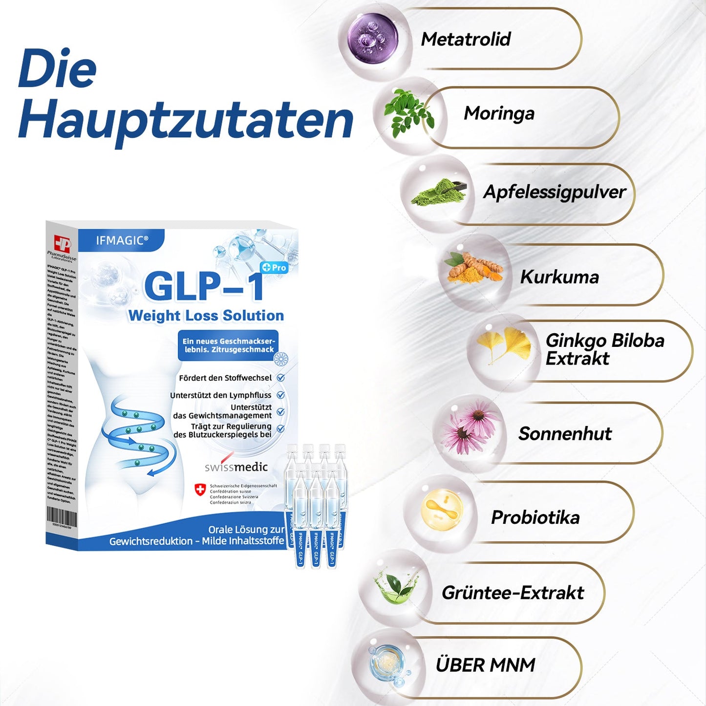 IFMAGIC® GLP-1 Pro Schlankheits-Trinklösung 👀7 Tage sichtbare Wirkung, keine Nebenwirkungen, geeignet für alle Altersgruppen⏰