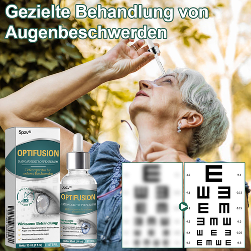 Spzv® OPTIFUSION NANO AUGENTROPFENSER 💧 Nanotechnologie stellt klares Sehen wieder her,  ohne Brille, ohne Operation