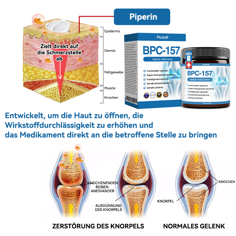 𝖯𝗂𝖼𝗱𝗼® BPC-157 Gelenk-Heilcreme💪Behandelt Arthritis, Neuropathie, Rheuma, Sportverletzungen und mehr👩‍⚕️