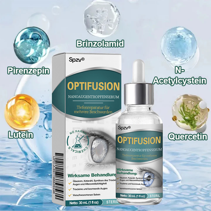 Spzv® OPTIFUSION NANOAUGENTROPFENSERUM🌸 Nanotechnologie stellt klares Sehen wieder her,  ohne Brille, ohne Operation