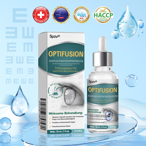 Spzv® OPTIFUSION NANOAUGENTROPFENSERUM🌸 Nanotechnologie stellt klares Sehen wieder her,  ohne Brille, ohne Operation
